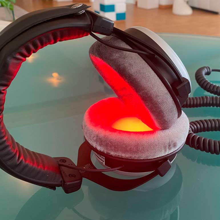 Farblichttherapie mit rotem Licht